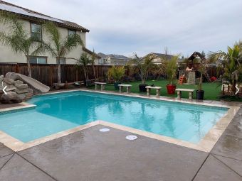 A picture of Chino Hills pool deck.