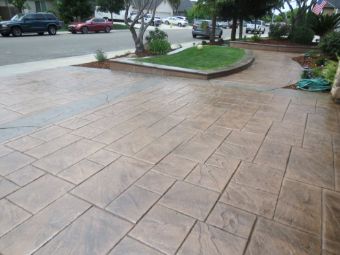 A picture of stamped driveway in Chino Hills.