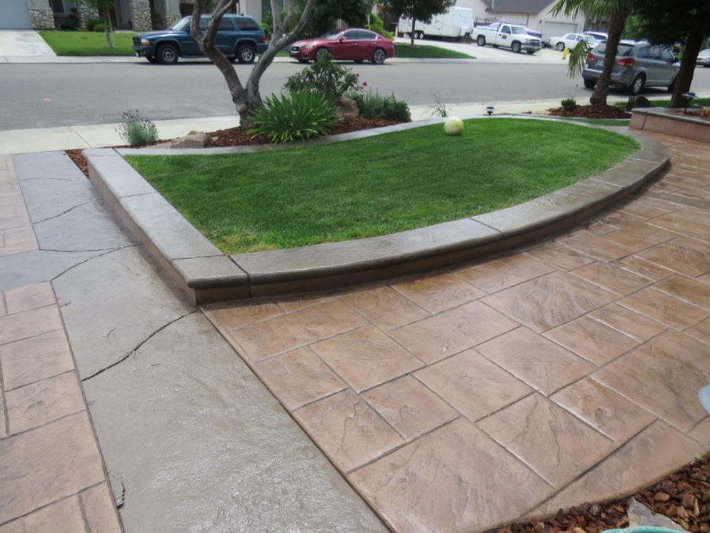 An image of concrete driveway in Chino Hills.