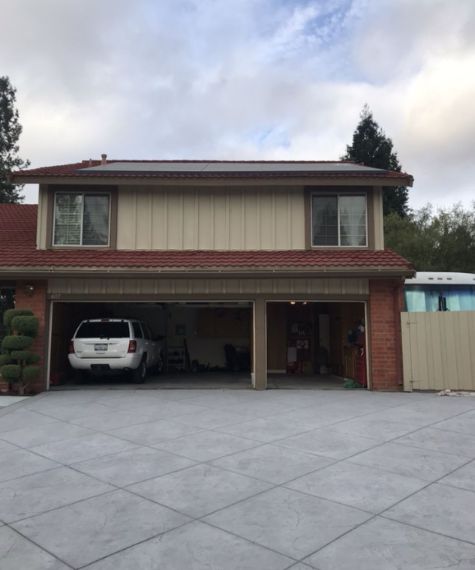 this image shows concrete driveway in chino hills california