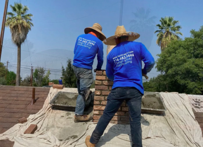 this image shows bricklayer in Chino Hills, California
