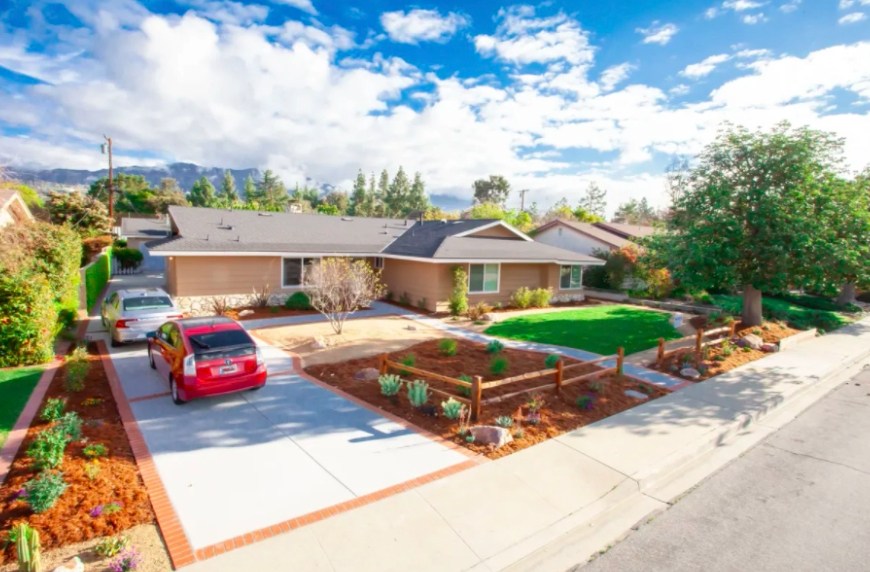 this image shows driveway in Chino Hills, California