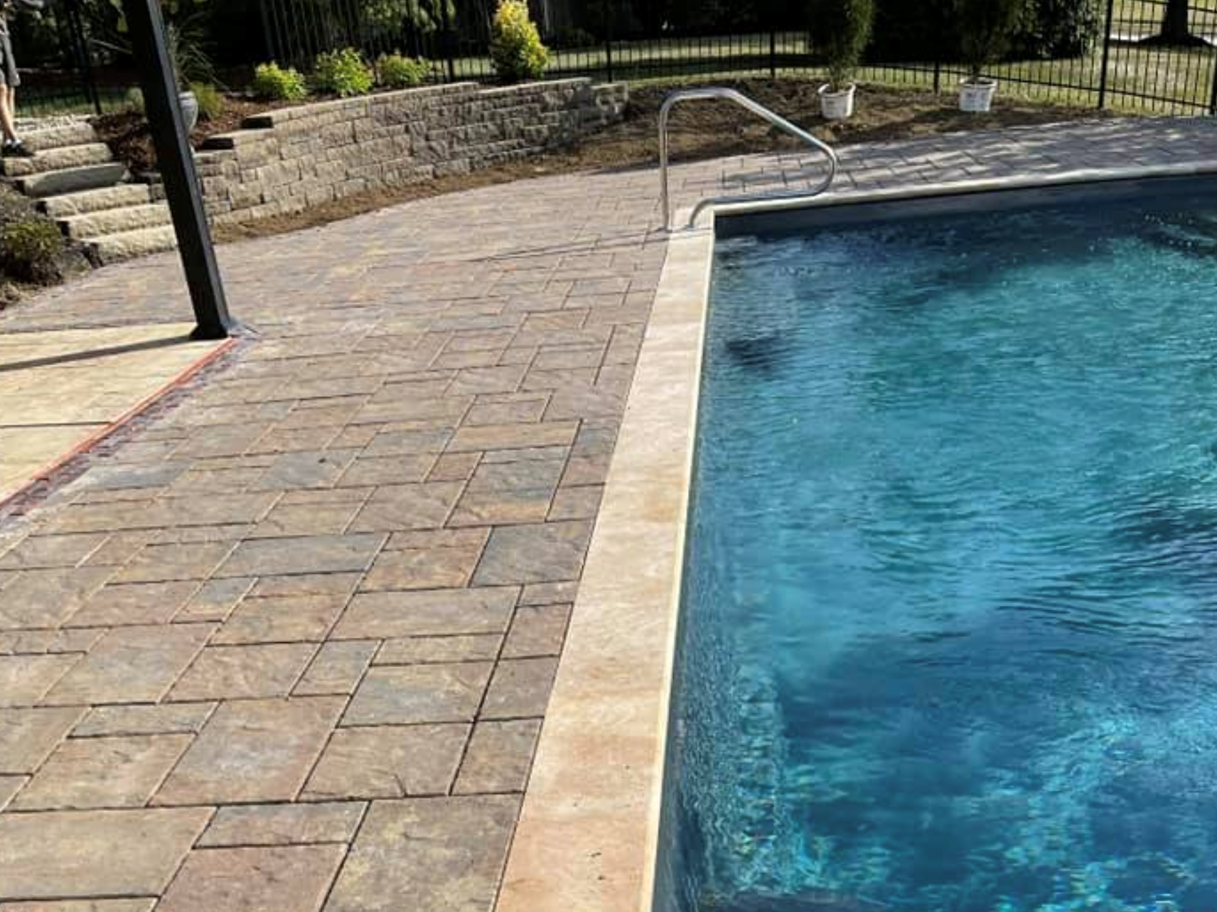 this image shows pool deck in Chino Hills, California