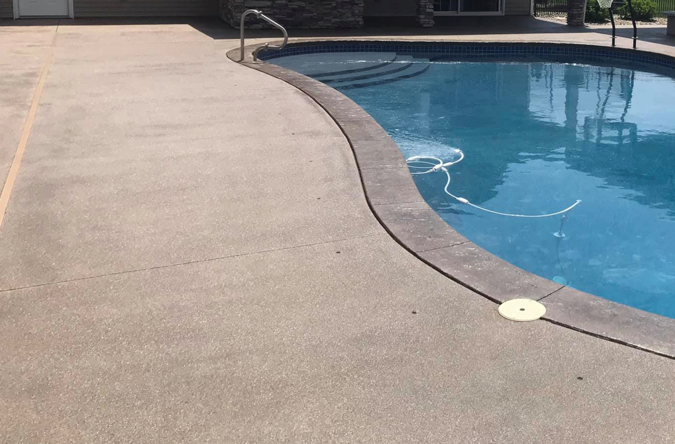 this image shows pool deck in Chino Hills, California